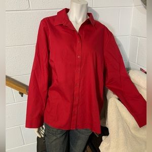 Beautiful red long sleeves Chico’s size XL 20/22 No iron Coolmax All Season